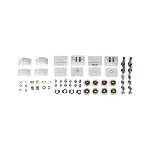 Gleiten durch Lager Ersatz für Duschlösung RIC360 – Chrom – 4 Haken mit Rad – Samo
