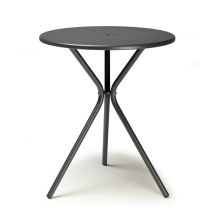Gbshop - Table De Jardin, Table Ronde Extérieur Leo Gris En Metal, Scab Design