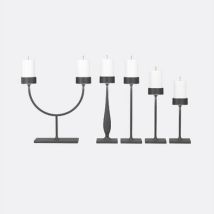 Perpetua Lampe De Table Mini Sans Fil Design Chandelier Structure Aluminium Moulé Sous Pression Noir Mat Finition Feuille D'Or Système Led Modulaire