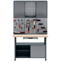 Küpper Aktions-werkstatt-set 14139, 120 Cm Breit, Werkbank, Lochwand, Hängeschrank
