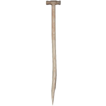 Löffert Damenspatenstiel – Esche – Gebogen – 930 mm – 36 mm Durchmesser – T-Griff – Teleskopierbar
