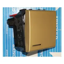 Arnould - 25222 Satin Gold Luminous Switch - 2 Modules - S.living