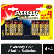Eveready - Alkaline Gold (4 + 4) Batteries - Aaa/lr03 Fsb8