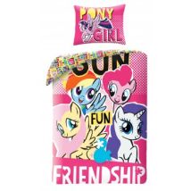 Copripiumino My Little Pony 2 Pezzi in Cotone 140x200 cm + Sacca Scarpe con Zip