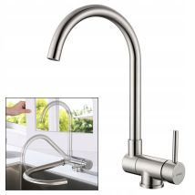 Grifo De Cocina Plegable 180° Grifo Debajo De Ventana Giratorio A 360° Acero Inoxidable Monomando Grifería Mezclador Con Aireador Desmontable Para 