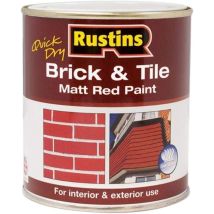 Rustins - Quick Dry Brick & Tile Paint Matt Red 250ml
