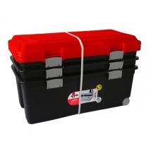 Set Mit 3 Camper-kofferräumen Aus Kunststoff, B.80 X T.40 X H.34 Cm Sundis