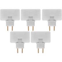 Sollbry - Convertidor De Enchufe Inalámbrico De Enchufe Plano De 5 Piezas Con Rotación De 180 Grados, Adaptador De Enchufe De La Ue De 1 A 3, 110-250 