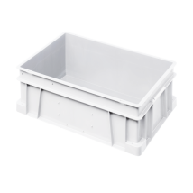 Caja apilable NE 6423 – Almacenamiento y transporte de alimentos – 600 x 400 x 230 mm – Color blanco – Temperatura -40o a +75o