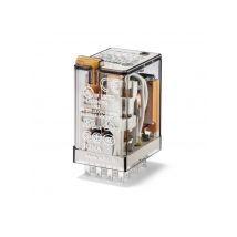 Finder 55.34.9.024.0094 Industrial Relay 4rt 7a 24v Dc, Test Button + Mechanical Indicator + Led + Diode