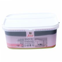 Pintura Acrílica Mate Roja Brillante Para Paredes Y Techos 2,5l Jafep