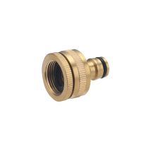Aroz - Conector Boquilla De Grifo Para Riego Automático De Latón Hembra (1') + Adaptador (3/4)