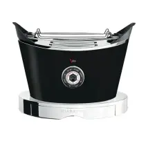 Bugatti – Volo Black Toaster – 930 Watts – Stainless Steel – 30 x 20 x 32 cm – Defrost, Reheat, Bagel Settings