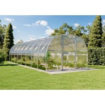Terrando Serre Estragon 3x8m Argent Zingué, 6 Mm Épaisseur De Paroi 300 X 800 Cm