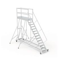 Plateforme Direct-matisere - Piattaforma Con Ruote - Altezza Massima Di Lavoro 4.40m - Ptf212-pt