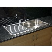 Reginox Minister 1.0 Bowl Inset Kitchen Sink Stainless Steel Reversible Waste