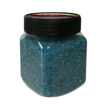 Piedras Finas de Vidrio Azul 440 gr – 7x7x9.5h – Decoración de Navidad