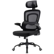 Ergonomic Office Chair, Desk Chair With Headrest, High Back Computer Chair With Armrests And Lumbar Support For Home Office, Study Room, Black & Dark 
