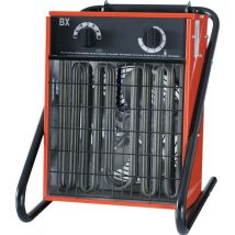 Calefacción portátil eléctrica BX 3 E – Potencia 1,5/3,0 kW – Caudal de aire 290 m³/h – Metal galvanizado rojo