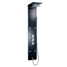 Stilform - Edles Glas Duschpaneel Mit Thermostat Schwarz