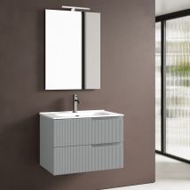 Composizione 4 Pezzi Zip Grigio Opaco