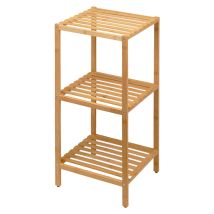 Bambusregal BAMY – 32 x 33 x 77,5 cm – 3 Regale – feuchtigkeitsbeständig – einfache Montage – max. Belastung 6 kg