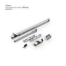 Juego de accesorios con 2 frenos para puertas correderas de hasta 1 m – Accesorios para puertas – Argenta