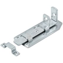 VORMANN Türschlossriegel 180x65mm verzinkt abschließbar 6 Schraublöcher 5mm Durchmesser 580,6g Silber