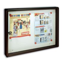 Alubox - 2 Stk. Bacheca Porta Avvisi Magnetica Mm.55x40x5 Colore Ghisa Trimec Condominio