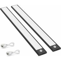 - Pack De 2 Luces Led Con Sensor De Movimiento Para Armario, 150 Lúmenes, Batería Recargable, Iluminación Usb, Encendido Y Apagado Automático, Girasol