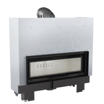 Azura Home Design - Bricosol Chimenea De Leña De Acero Mb100 14 Kw Ø 200 Puerta Elevable