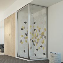 Duschkabine Klarglas H 198 Mod. Cristal Duo 1 Tür 75x90 Öff. 90 Cm
