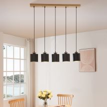 Suspension Posdand 5 X E27 40 W Hauteur Max 130 Cm Noir [lux.pro]