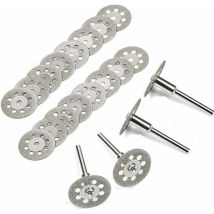 Disco Da Taglio Diamantato Tigrezy, 20 Pezzi Da 22 Mm Mini Dischi Da Taglio Diamantati Con 4 Mandrini Per Dischi Rotanti