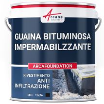 Guaina Bituminosa Impermeabilizzante, Per Fondamenta In Blocchi Di Calcestruzzo - Arcafoundation - 5 Kg Nero - Arcane Industries