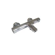 Aloni Badewannenarmatur – Messing – Chrom – Thermostat – Air-Power-Funktion – Sicherheitssperre bei 38 °C