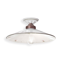 Ferroluce Deckenleuchte Keramik – 1x E27 max 100W – IP20 – H 12,5 cm, Durchmesser 20 cm – Handgemalte Dekoration