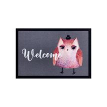 Tappeto D'Ingresso Gufo Ragazzo Grigio 40x60cm