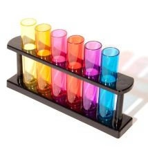 Shooter - Out Of The Blue - Test Tube - Capacity 25 Ml - 12 Pieces - 6 Assorted Colors