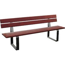 Panchina RIGA 1800 mm - Grigio Antracite - Legno e Acciaio - Altezza 816 mm - 2 Posti