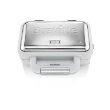Macchina Per Sandwich Duraceramic Con Piastre Profonde Macchina Per Sandwich Per 2 Fette A Temperatura Variabile, Bianca [vst070x] - Breville