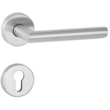 HERMAT – Drückergarnitur 1355 ER VIP – Edelstahl matt – Türstärke 38-42 mm