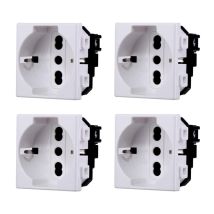 Gloca Set 4 Prese Schuko 2p+t 10/16a Compatibili Con Serie Matix
