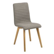 Silla Arosa – Madera de roble – Tapizada en tela Granada 06 – Diseño elegante con costuras – Requiere ensamblaje
