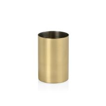 Porta Spazzolino Ø6,5x9,5cm In Acciaio Inox Color Oro