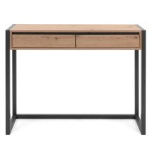 Finori - Mesa Consola Denver 44 Color Roble Artesanal Y Gris Antracita