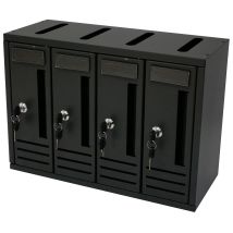 Mille Srl - Boîte Aux Lettres Copropriété 4 Places Anthracite 42x18x30h - Séjour