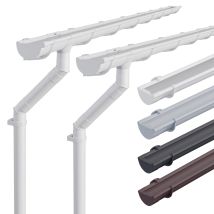 Kit De Gouttières Pour Maison De Jardin, Abri Der Jardin, 100mm Semi-circulaire Deux Côtés De Toit, Gouttières En Pvc Pour Toit À Deux Versants, Made 