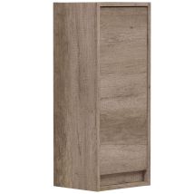 Columna De Baño, Lavabo, De Pared, Color Nordik, Tirador Integrado, Diseño Moderno, Mueble Auxiliar, Baño Pequeño, 30x26x74 Cm