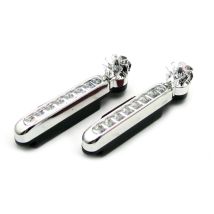 Qpuion - Car Mid-grid Lights Led Wind Daytime Running Lights Head Decorative Auxiliary Lights Wind Power Lights White Light One Pair